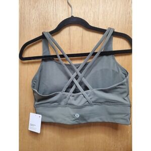 NWT Lululemon Energy Longline Bra Size 10 Army Green (ARMG) Medium Support
